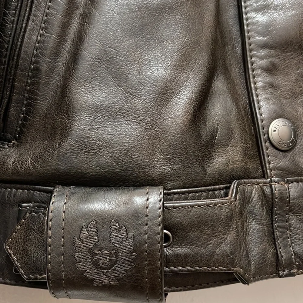 !SOLD! Belstaff Calf Leather Motorcycle Jacket with Removable Protective Armor - Picture 7 of 16